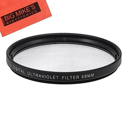 58mm Multi-coated Filtro Protector Uv Para Canon Rebel T5, T