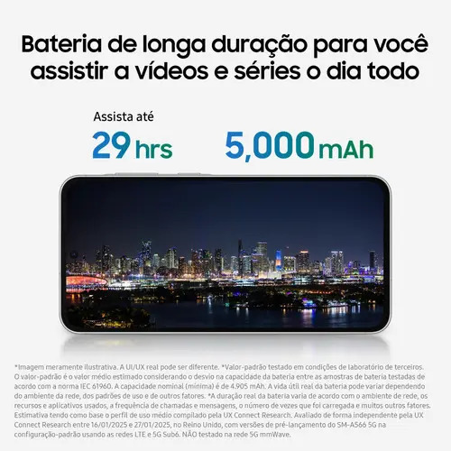 Smartphone Samsung Galaxy A36 5G de 128 GB y 6 GB de RAM, color blanco