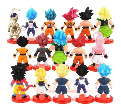 Kit 16 Bonecos Dragon Ball Z Gt Goku Vegeta Majin Boo Gohan