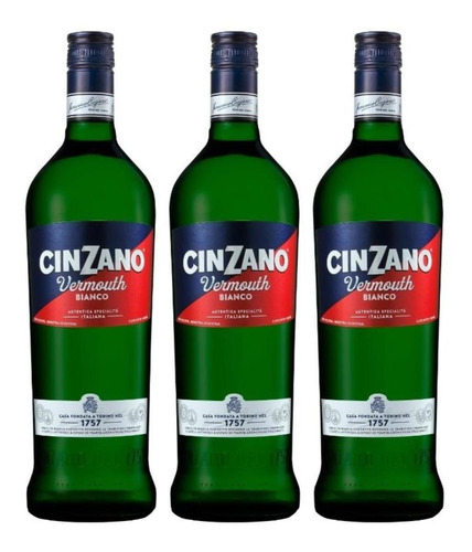 Aperitivo Cinzano Bianco 950 Ml X3 Vermouth - Fullescabio