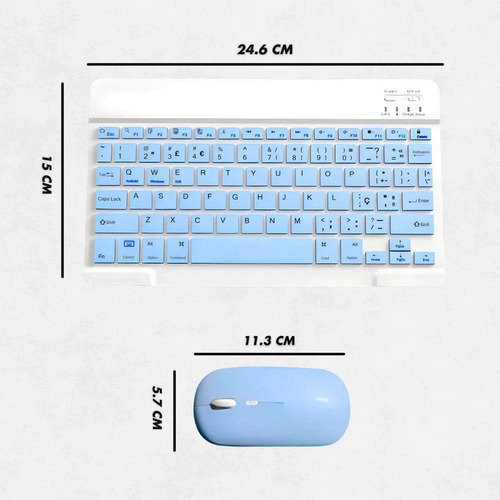 Kit Teclado E Mouse Sem Fio Al-313d Azul - Altomex
