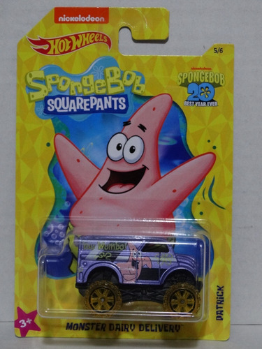 Hot Wheels Bob Esponja Y Patricio 2 Autos Sponge Bob 20 Años