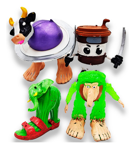 Brainrot Capuchino Asesino Tung Sahur Bombardino 4 Figuras