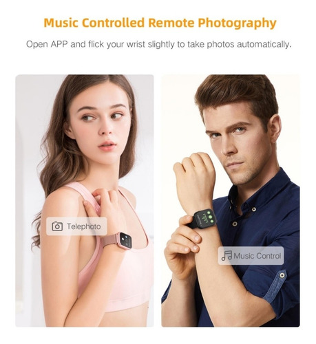 Reloj Inteligente Rosa Smartwatch Sumergible Control Música