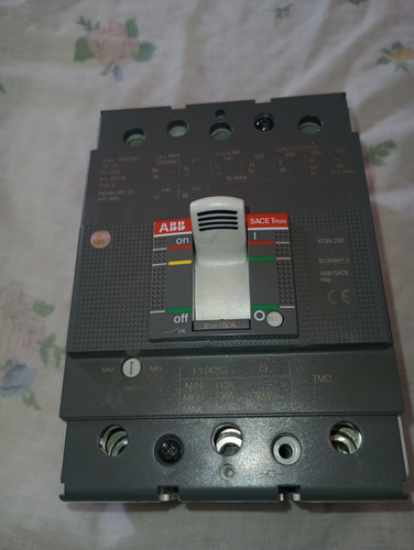 Interruptor Termomagnetico Abb Tmax Xt3n 250 3 Polos 100 Amp