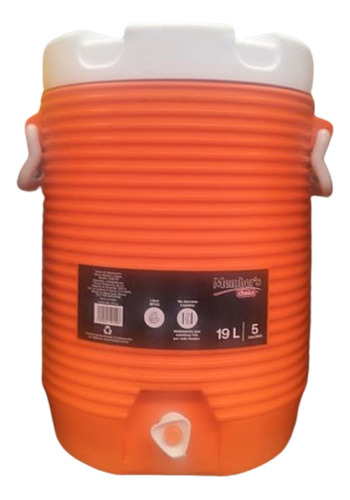 Termo Hielera Para Camping 19 Litros 5 Gal Mc Color Naranja