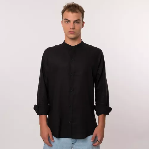 Camisas, Camisa lino color Negro