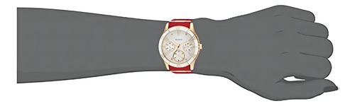 Guess ® Reloj Dama Deportivo Blanco Rojo 38mm U1157l2 Dht Color del bisel Blanco con dorado