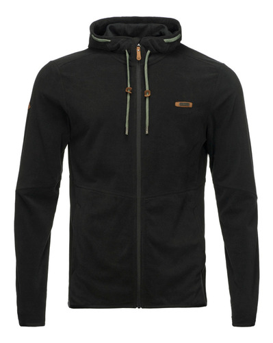 Poleron Hombre Lippi Stripes Nano-f Full Zip Hoody Negro