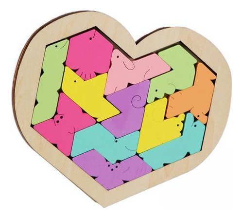 2 X 2-6 Paquetes De Rompecabezas De Madera En Forma 2 Piezas