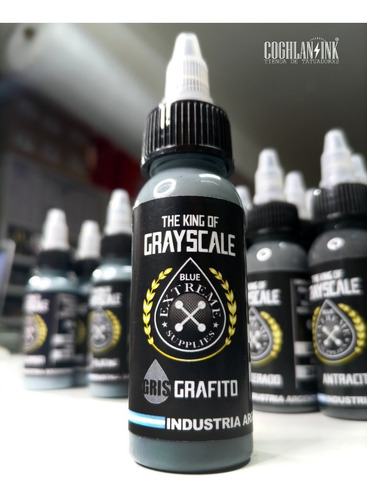 Imagen 9 de 10 de Tinta Tattoo Extreme Set King Of Gray Scale X 7oz Tatuar