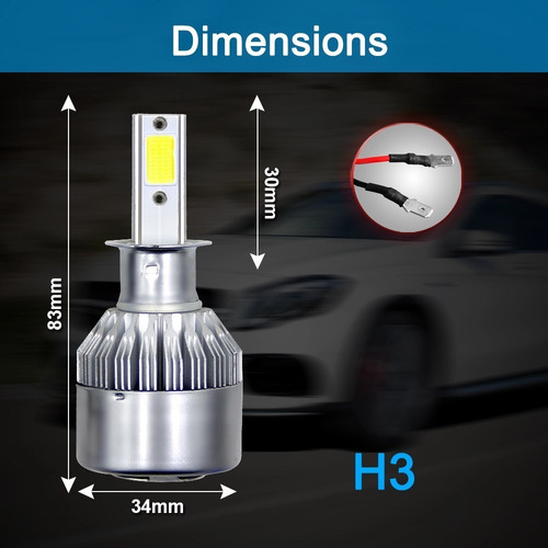 Imagen 2 de 10 de Ampolleta Auto Led Headlight H1 H3 H4 H7 H11 H13 9005/6 880