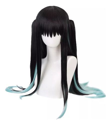Peluca De Pelo Largo M Demon Slayer Tokitou Muichiro Cosp