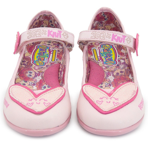 Zapato Balerina Distroller Rosa Corazon Glitter 15-17