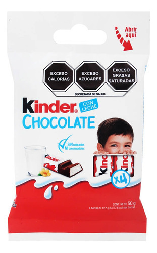 6 Pack Chocolate Con Leche Kinder 50