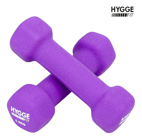 Imagen 8 de 10 de Mancuerna Pesa 0,5 Kg Recubierta Neoprene Funcional Fitness