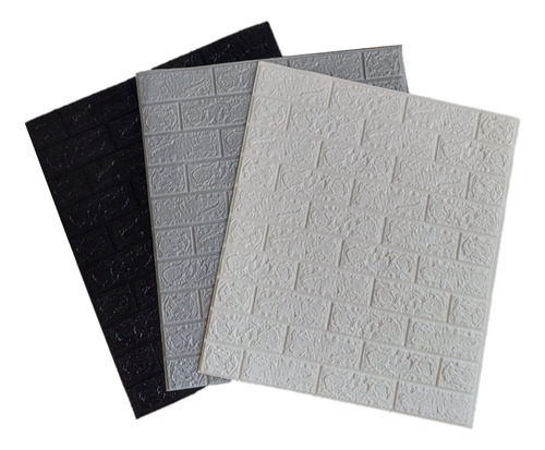 10 Tapiz Para Pared 3d Diseño Ladrillo Con Relieve Blanco
