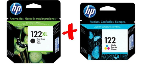 Combo Cartucho Hp 122xl Negro 122 Color Chico 1050 2050 3050