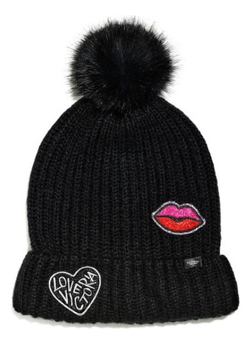 Gorro Beanie Negro Victorias Secret Importado Amyglo