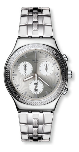 Reloj Swatch Plateado Yc580g Crystal