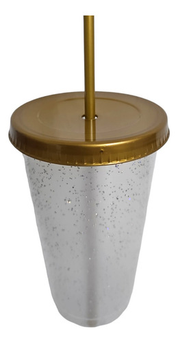 150 Pzas Vaso Popote 16oz Glitter Reusable Frio Y Caliente
