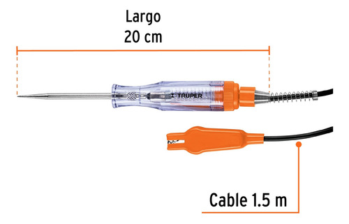 Truper Probador Circuitos Corriente Directa 20 Cm, C/caiman