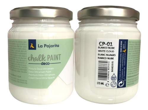 Pintura La Pajarita, Chalkpaint Blanco Nube 175 Ml.