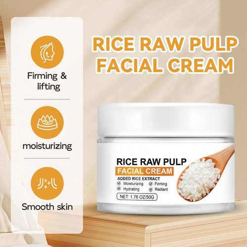 Creme Hidratante Raw Polp Facial De Arroz Com Extrato De Arr