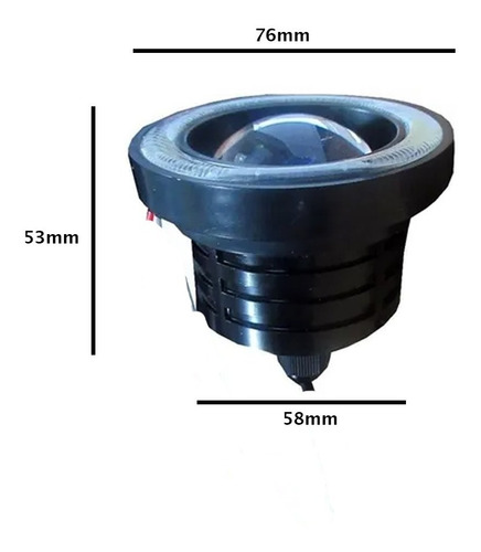 Imagen 5 de 10 de Kit Par Faros Auxiliar Lupa Proyector Super Led Ojo Angel
