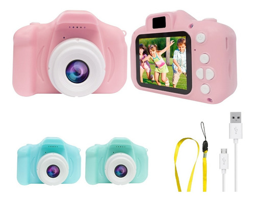 Camara Digital Para Niños Foto Video Portatil Recargable Color Rosa