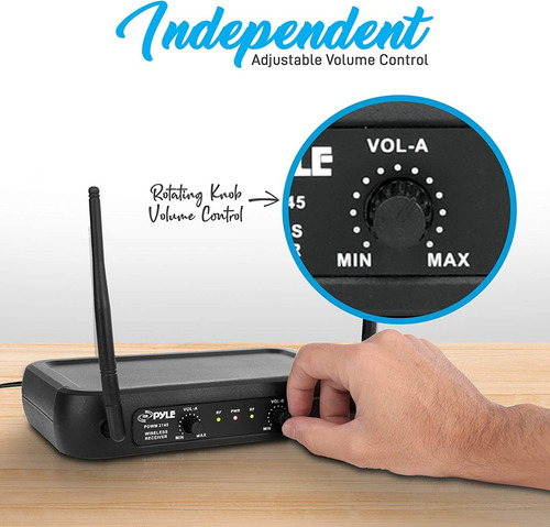 Imagen 6 de 8 de Sistema Inalambrico Micrófono Pyle Profesional