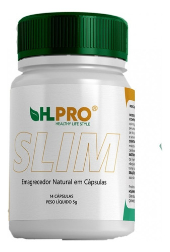 Hlpro Slim Suplemento Natural - Slim 14 Cápsulas Sabor Without Flavor