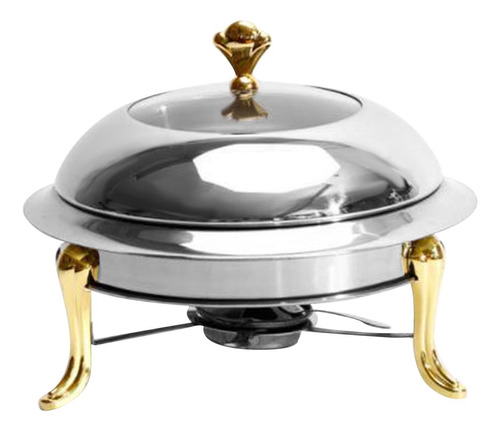 Chafing Dish Tapa Transparente Pequeña Olla Oro 26cm