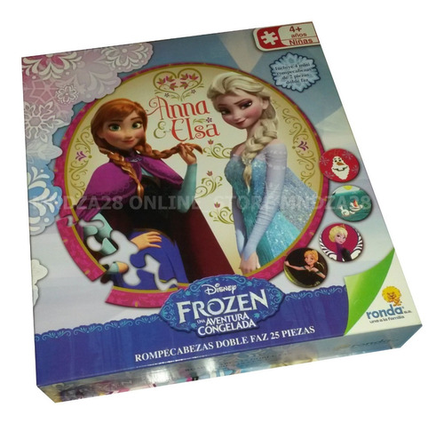 Rompecabezas Doble Faz 2 En 1 + Extras Frozen / Disney (a)