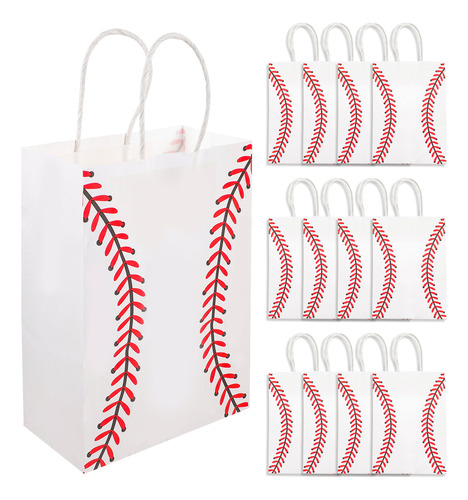 Bolsa De Papel Para Béisbol Goodie Bags, 12 Unidades
