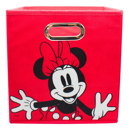 Caja Canasta Cesta Almacenamiento Organizacion Mickey Disney Color Rojo Minnie