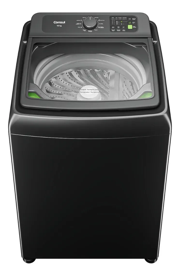Máquina de Lavar Consul 16Kg Titanium com Modo Eco - CWN16A9 - R$ 2.049