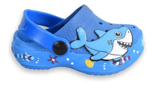 Zuecos Gomon Chicos Infantiles Tiburon Para El Agua