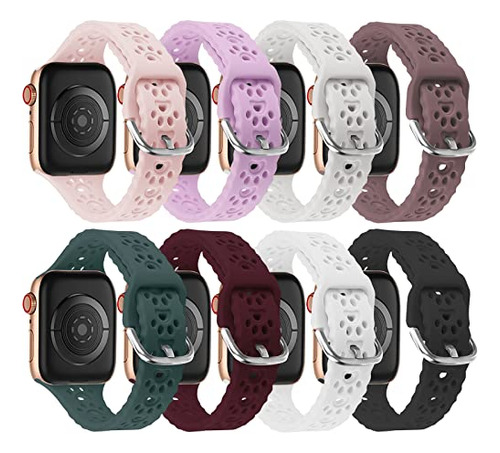 Chrmyt 8 Pack Cat Paw Lace Bandas De Reloj De Silicona Compa