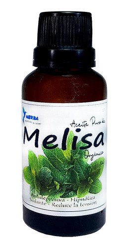  Aceite Herba De Melisa 30cc Orgánico En Vidro C/ Gotero