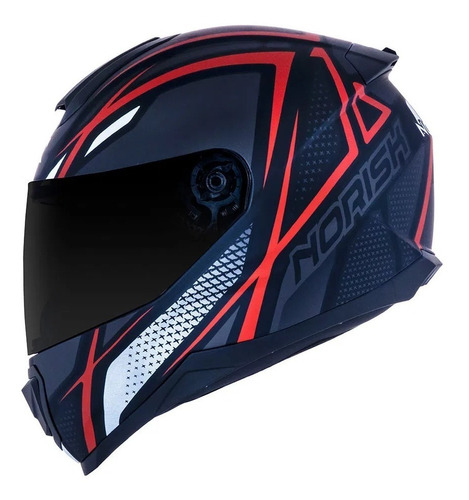 Capacete Norisk Razor Ninja Preto/vermelho Fosco Lançamento