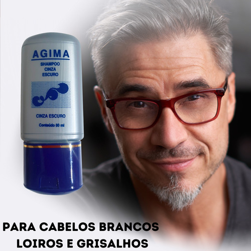 Shampoo Cinza Escuro 80ml Para Cabelo Grisalho 12uni Atacado