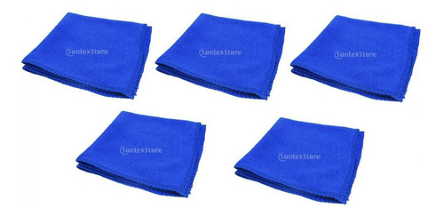 Toalla De Limpieza De Coche De Microfibra Azul 5 Piezas