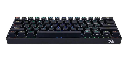 Imagen 3 de 6 de Teclado gamer bluetooth Redragon Draconic K530 QWERTY Outemu Brown inglés US color negro con luz RGB