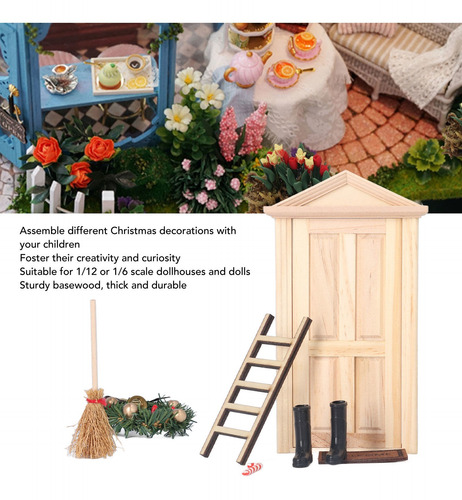Kit Para Puerta De Casa De Muñecas En Miniatura, Miniárbol D