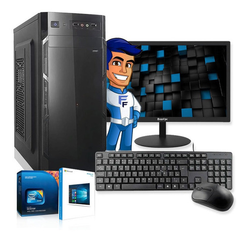 Imagem 1 de 6 de Computador Completo Intel Dual Core 4gb Hd500gb Monitor Wifi