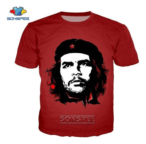 Playera Che Guevara Graffiti Impresión 3d Playera Para Hombr