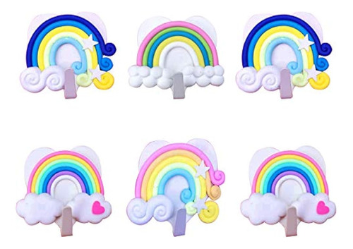 Topbathy 10 Piezas Lindas Nubes Estrella Arco Iris Montado E