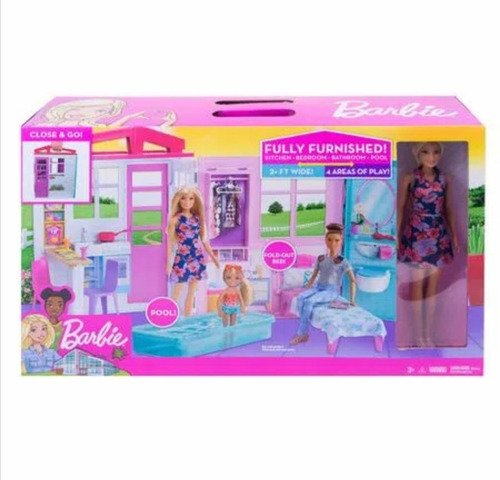 Casa Glam De La Barbie 100%original Incluye Muñeca 