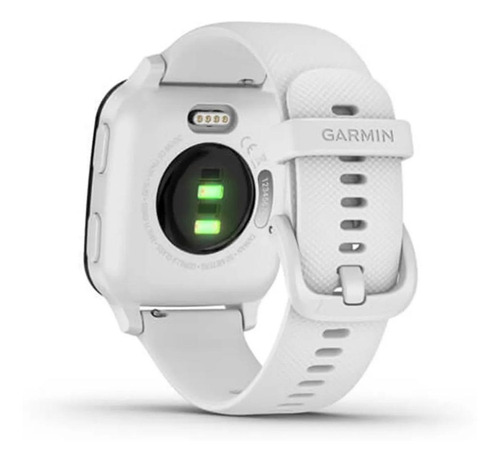 Imagen 5 de 5 de Smartwatch Garmin Venu Venu Sq - Music Edition 1.3" caja 40mm de polímero reforzado con fibra white, malla white de silicona y bisel slate de aluminio anodizado